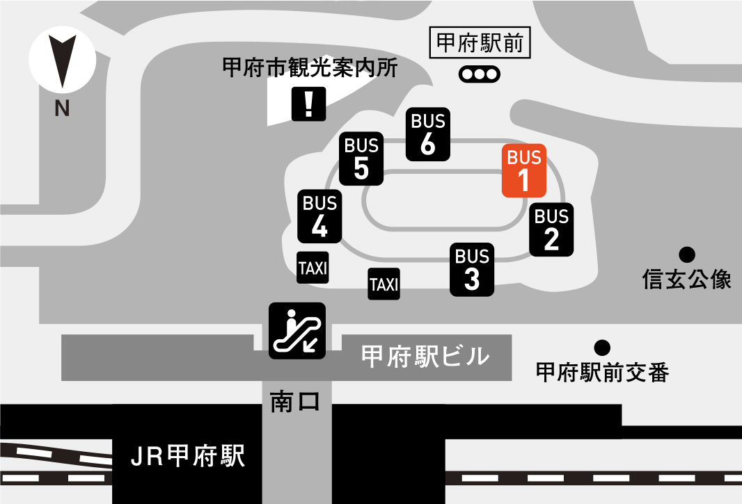 JR甲府駅周辺マップ